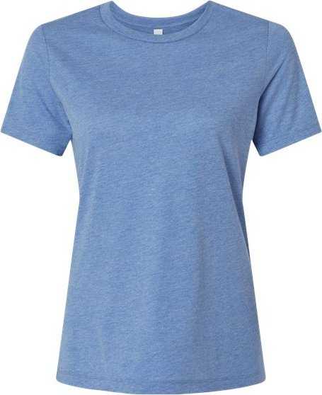Bella + Canvas 6413 Womens Relaxed Fit Triblend Tee - Blue Triblend - HIT a Double - 1