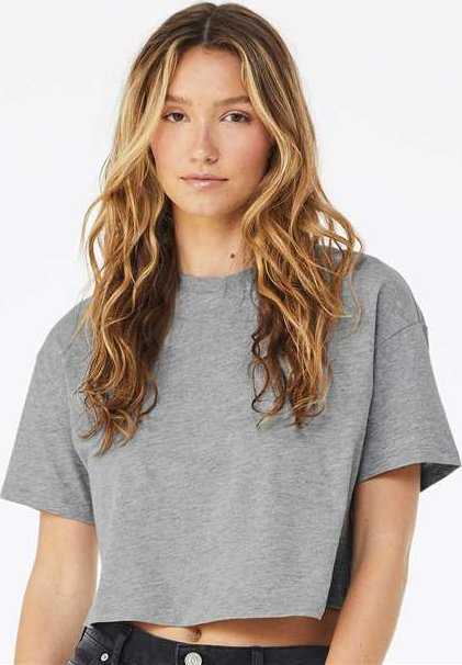 Bella + Canvas 6482 Women's Jersey Crop Tee - Athletic Heather - HIT a Double - 1