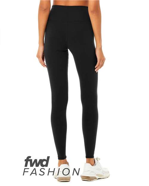 Bella + Canvas 0813 FWD Fashion Women&#39;s High Waist Fitness Leggings - Black - HIT a Double