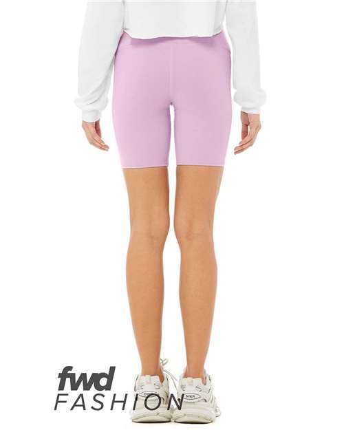 Bella + Canvas 0814 FWD Fashion Women&#39;s High Waist Biker Shorts - Lilac - HIT a Double