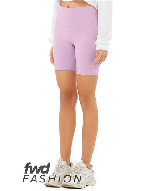 Bella + Canvas 0814 Fwd Fashion Women’s High Waist Biker Shorts - Lilac