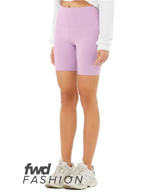 Bella + Canvas 0814 FWD Fashion Women's High Waist Biker Shorts - Lilac - HIT a Double
