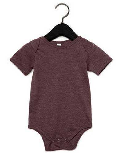 Bella + Canvas 100B Infant Jersey Short-Sleeve One-Piece - Heather Maroon - HIT a Double
