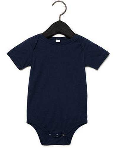 Bella + Canvas 100B Infant Jersey Short-Sleeve One-Piece - Navy - HIT a Double