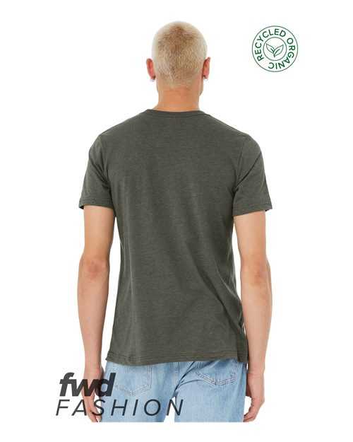 Bella + Canvas 3001RCY FWD Fashion Unisex Jersey Recycled Organic Tee - Heather Military Green - HIT a Double - 3