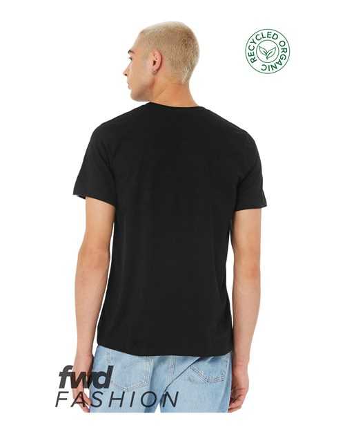 Bella + Canvas 3001RCY FWD Fashion Unisex Jersey Recycled Organic Tee - Solid Black Blend - HIT a Double - 3