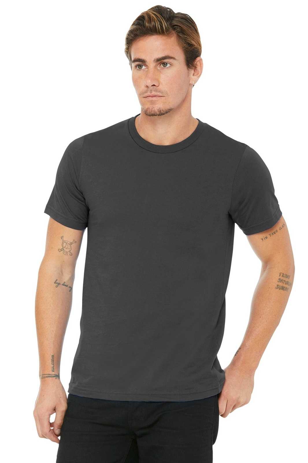 Bella + Canvas 3001U Unisex Made In The USA Jersey Short Sleeve Tee - Asphalt - HIT a Double