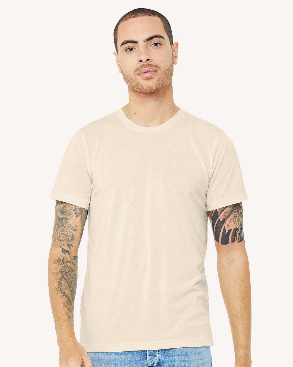Bella + Canvas 3001U Unisex Made In The USA Jersey Short Sleeve Tee - Natural - HIT a Double