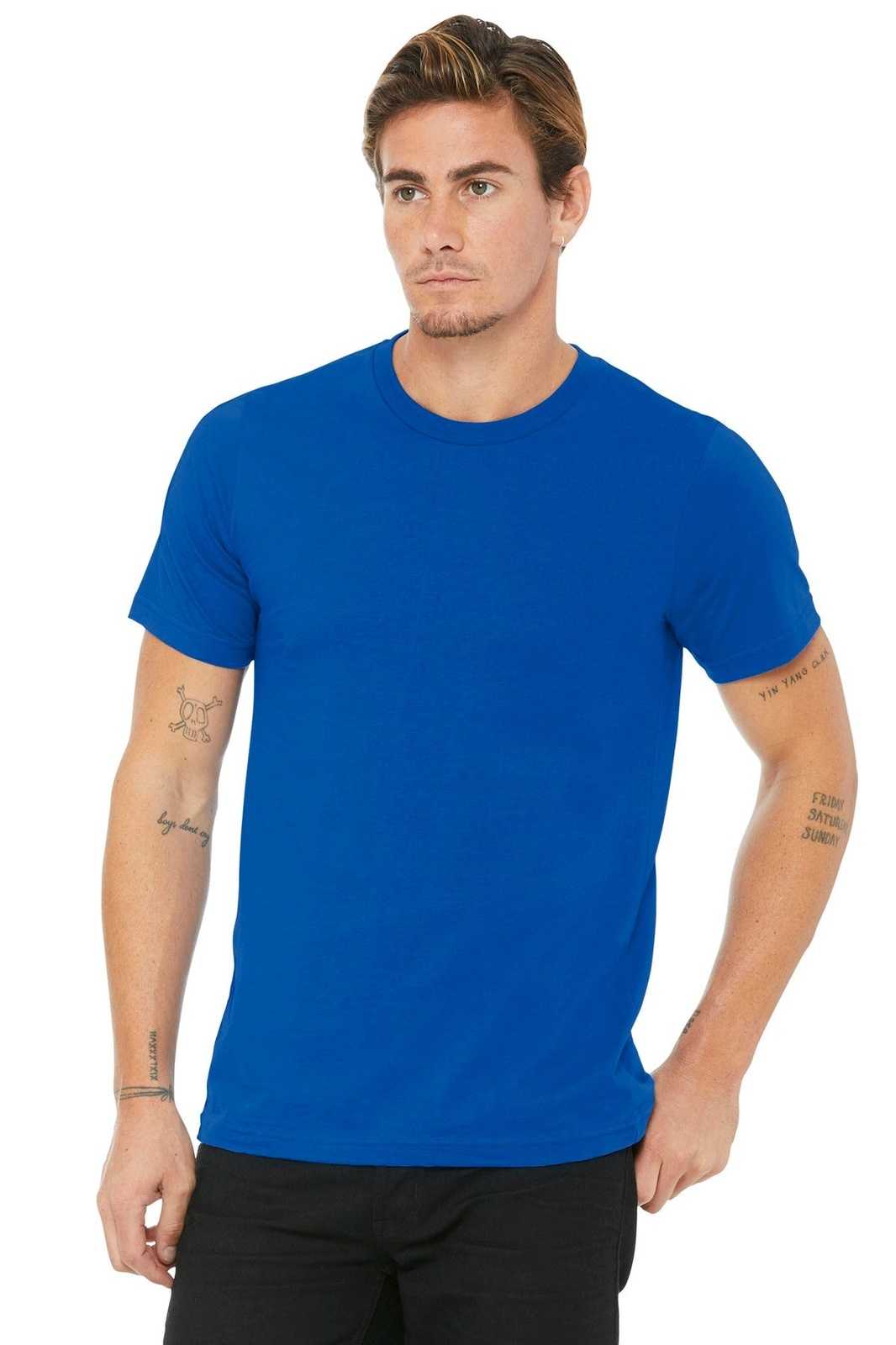 Bella + Canvas 3001U Unisex Made In The USA Jersey Short Sleeve Tee - True Royal - HIT a Double