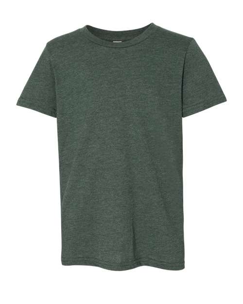 Bella + Canvas 3001YCVC Youth CVC Unisex Jersey Tee - Heather Forest - HIT a Double - 1