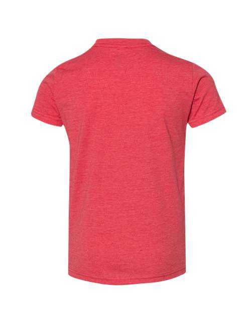 Bella + Canvas 3001YCVC Youth CVC Unisex Jersey Tee - Heather Red - HIT a Double - 2