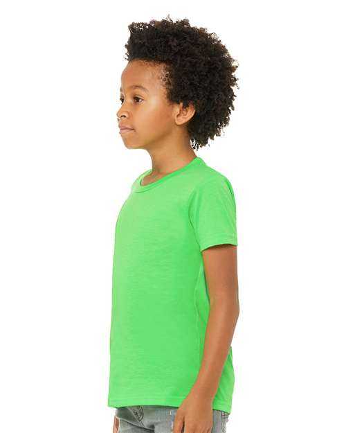 Bella + Canvas 3001YCVC Youth CVC Unisex Jersey Tee - Neon Green - HIT a Double - 2