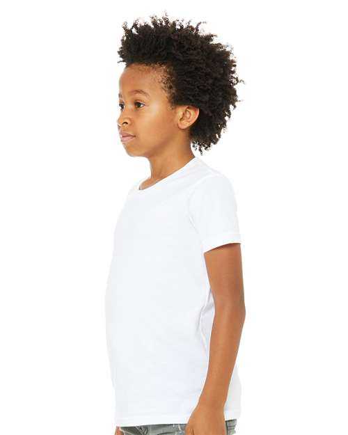 Bella + Canvas 3001YCVC Youth CVC Unisex Jersey Tee - Solid White Blend - HIT a Double - 3