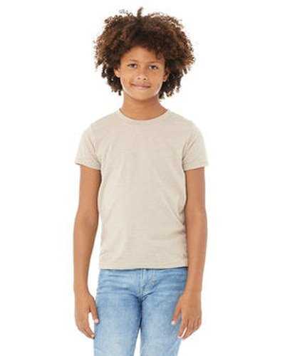 Bella + Canvas 3001YCV Youth CVC Jersey T-Shirt - Heather Dust - HIT a Double