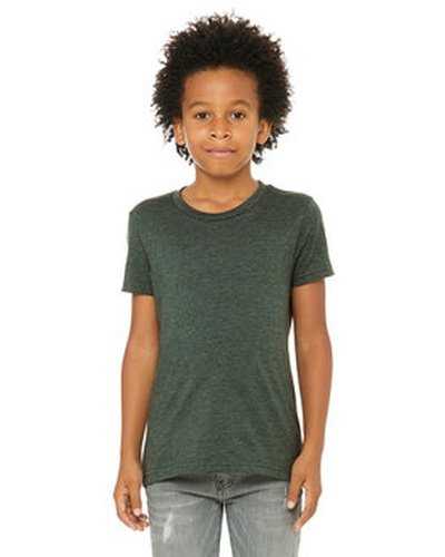 Bella + Canvas 3001YCV Youth CVC Jersey T-Shirt - Heather Forest - HIT a Double