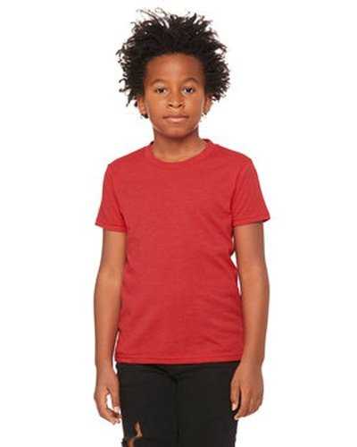 Bella + Canvas 3001YCV Youth CVC Jersey T-Shirt - Heather Red - HIT a Double