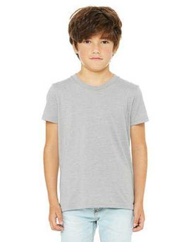 Bella + Canvas 3001YCV Youth CVC Jersey T-Shirt - Heather Stone - HIT a Double