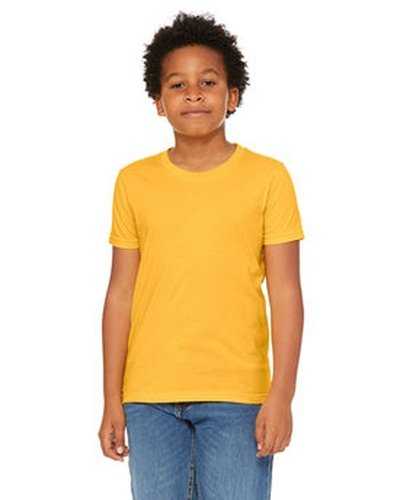 Bella + Canvas 3001YCV Youth CVC Jersey T-Shirt - Heather Yllow Gold - HIT a Double