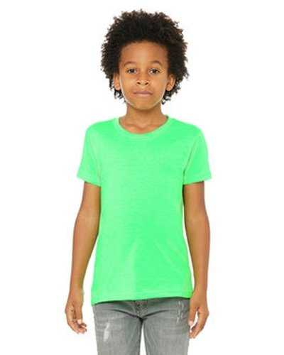 Bella + Canvas 3001YCV Youth CVC Jersey T-Shirt - Neon Green - HIT a Double