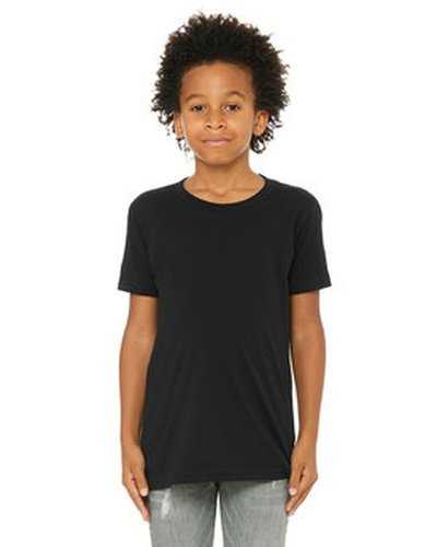 Bella + Canvas 3001YCV Youth CVC Jersey T-Shirt - Solid Black Blend - HIT a Double