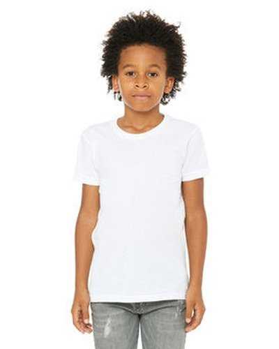 Bella + Canvas 3001YCV Youth CVC Jersey T-Shirt - Solid White Blend - HIT a Double