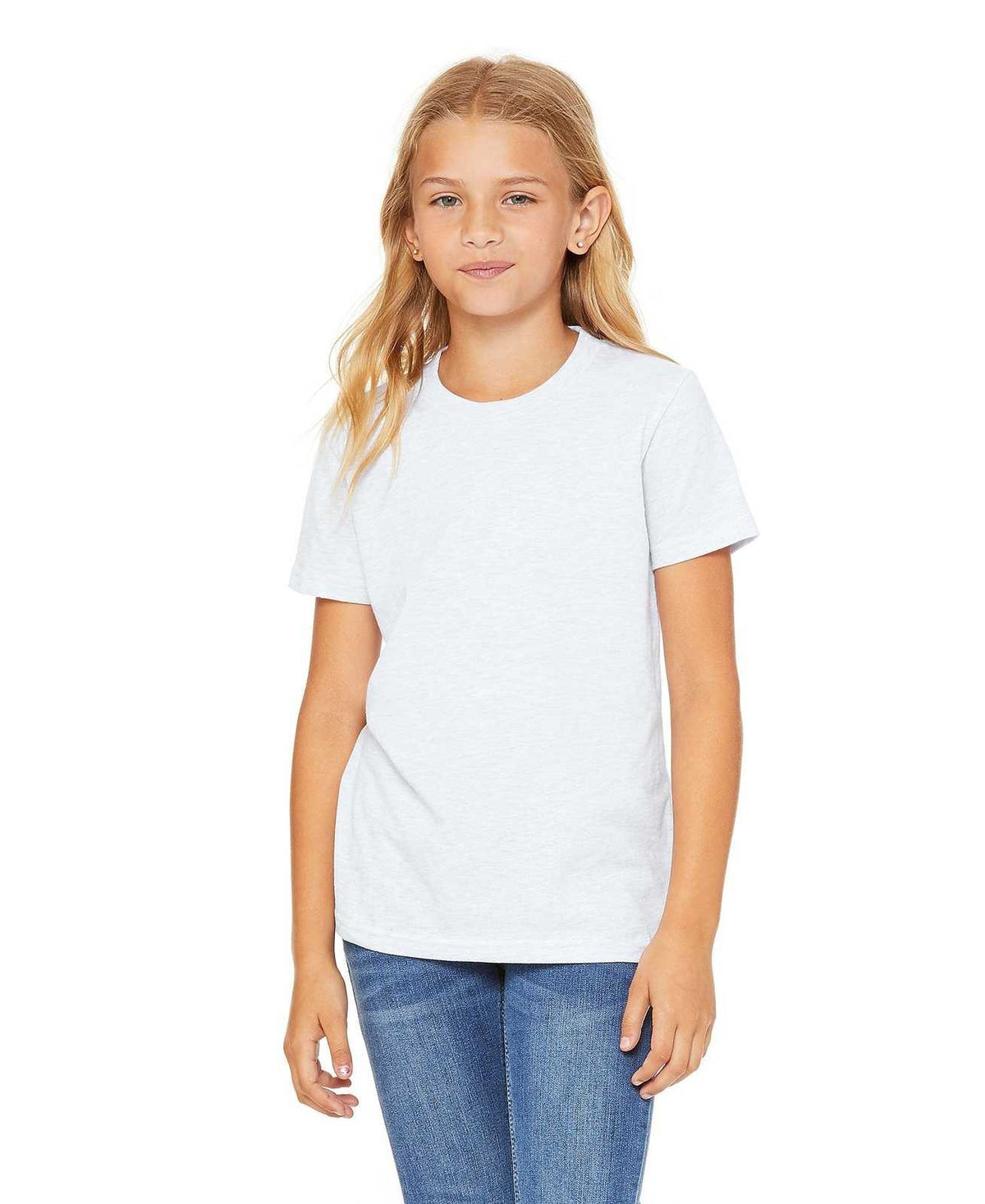 Bella + Canvas 3001Y Youth Jersey Short Sleeve Tee - Ash - HIT a Double