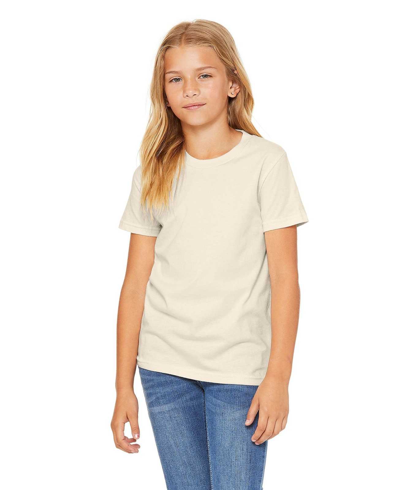 Bella + Canvas 3001Y Youth Jersey Short Sleeve Tee - Natural - HIT a Double