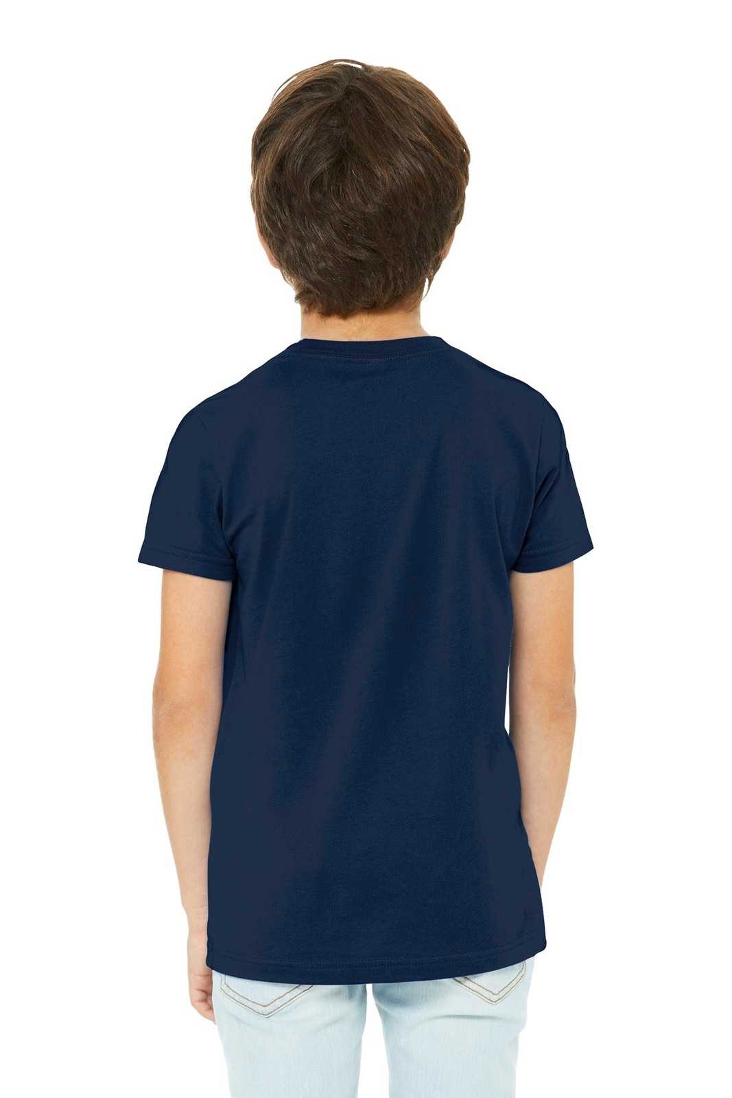 Bella + Canvas 3001Y Youth Jersey Short Sleeve Tee - Navy - HIT a Double