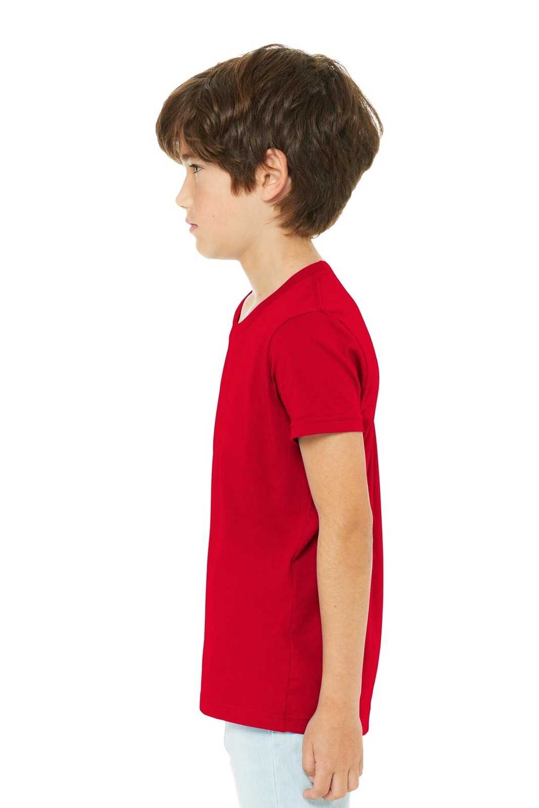 Bella + Canvas 3001Y Youth Jersey Short Sleeve Tee - Red - HIT a Double