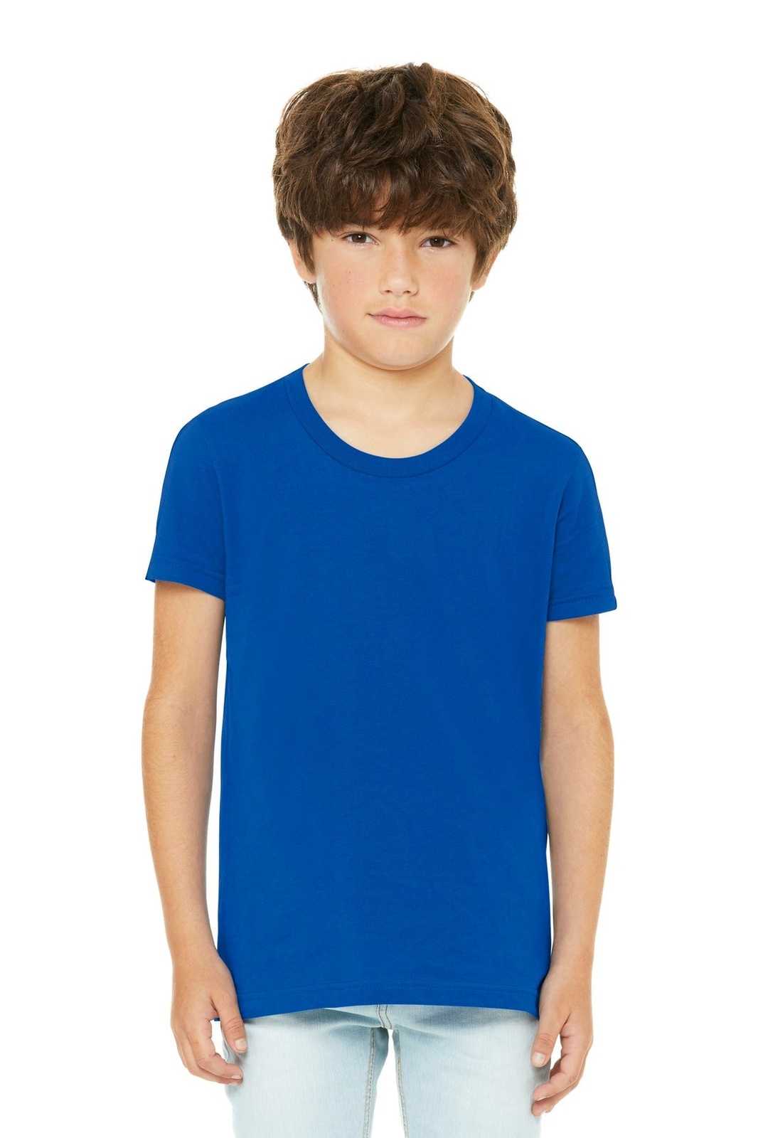 Bella + Canvas 3001Y Youth Jersey Short Sleeve Tee - True Royal - HIT a Double