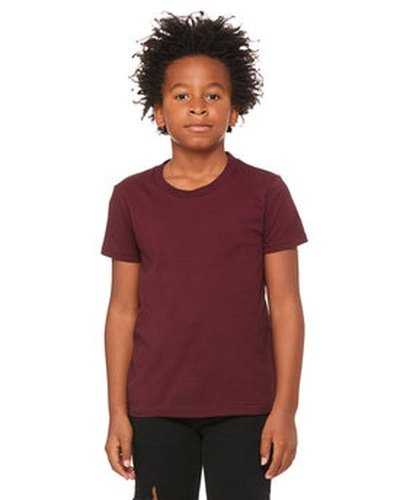 Bella + Canvas 3001Y Youth Jersey T-Shirt - Maroon - HIT a Double