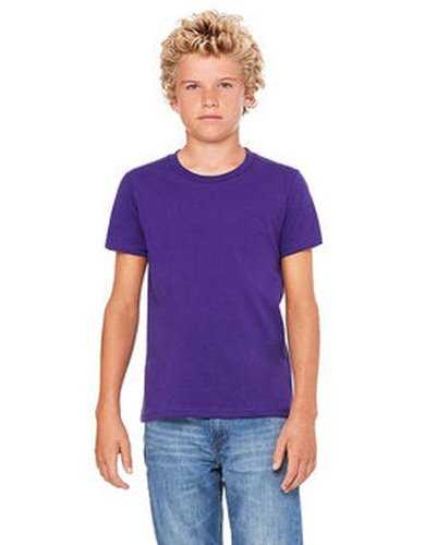 Bella + Canvas 3001Y Youth Jersey T-Shirt - Team Purple - HIT a Double