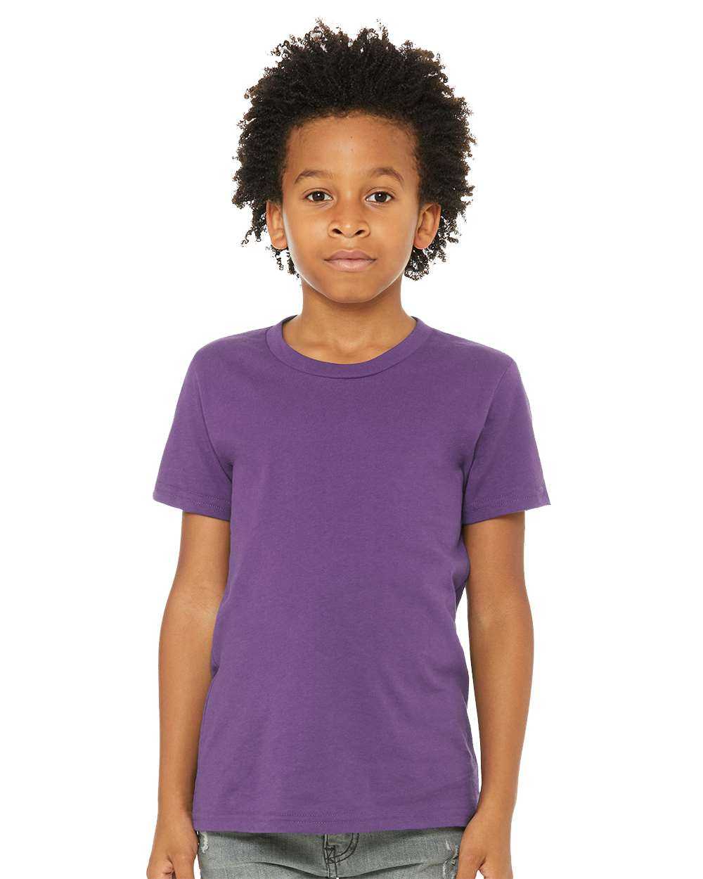 Bella + Canvas 3001Y Youth Unisex Jersey Tee - Royal Purple - HIT a Double