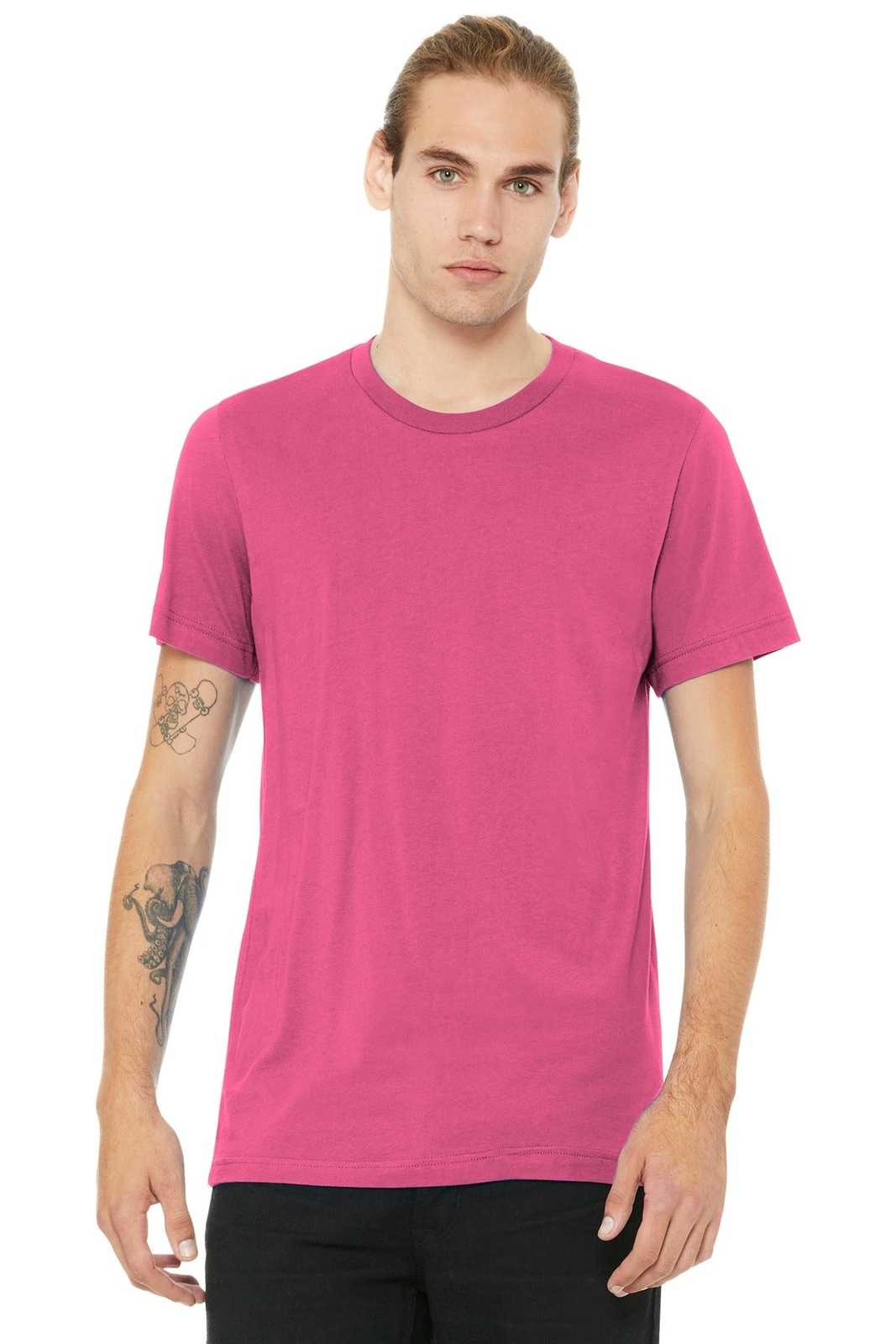 Bella + Canvas 3001 Unisex Jersey Short Sleeve Tee - Charity Pink - HIT a Double
