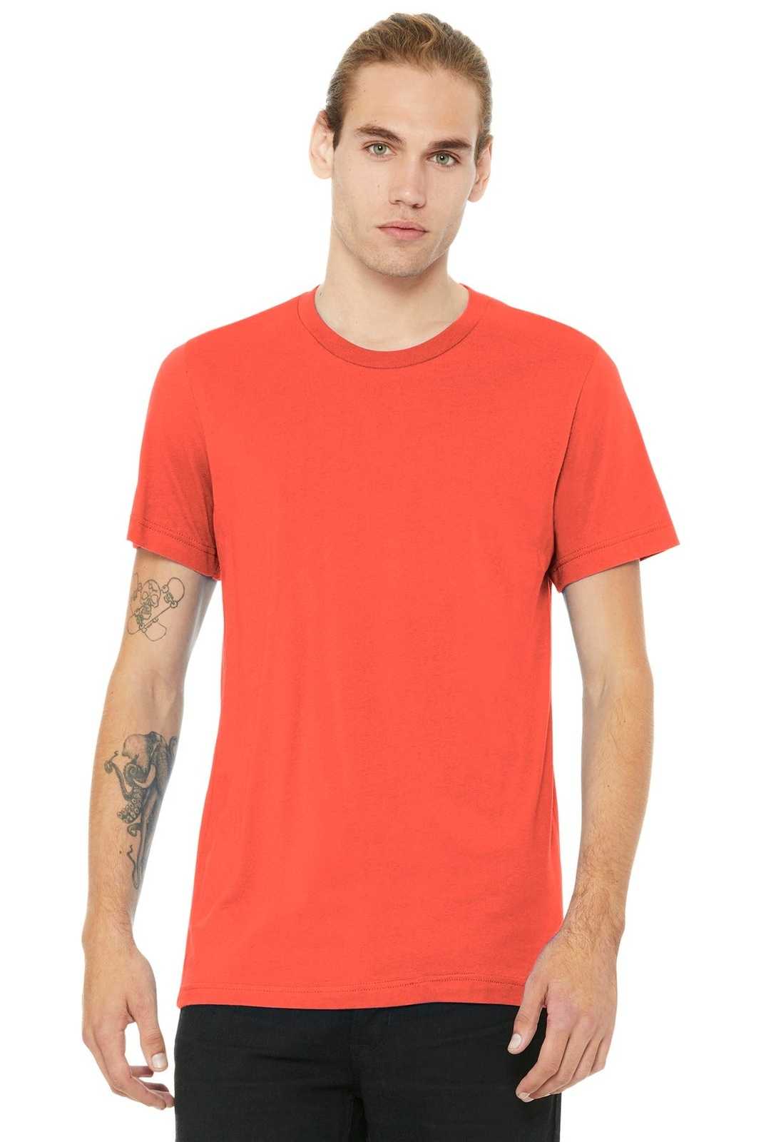 Bella + Canvas 3001 Unisex Jersey Short Sleeve Tee - Coral - HIT a Double