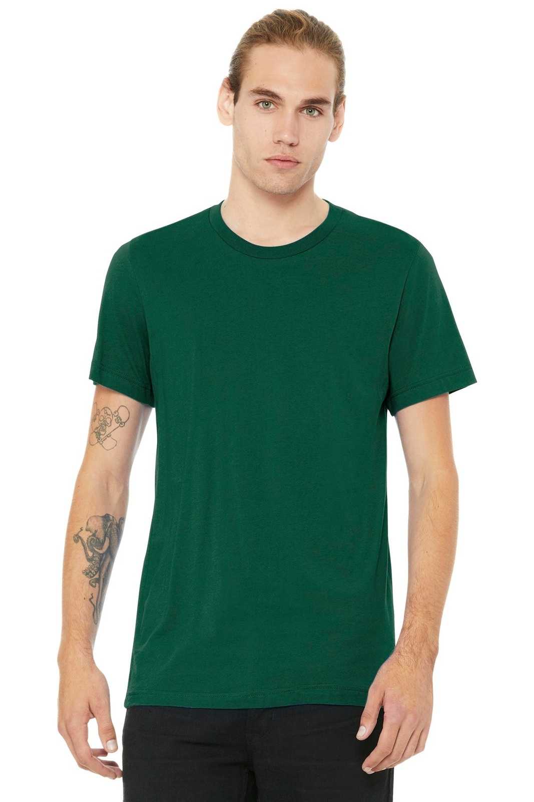 Bella + Canvas 3001 Unisex Jersey Short Sleeve Tee - Forest - HIT a Double