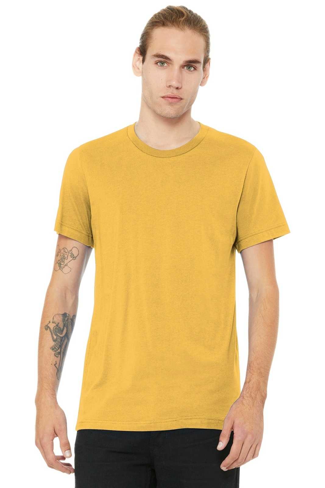Bella + Canvas 3001 Unisex Jersey Short Sleeve Tee - Maize Yellow - HIT a Double
