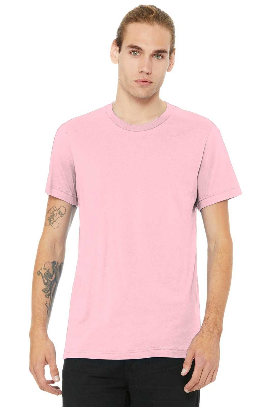 Bella + Canvas - Unisex Jersey Short-Sleeve T-Shirt-PINK-S