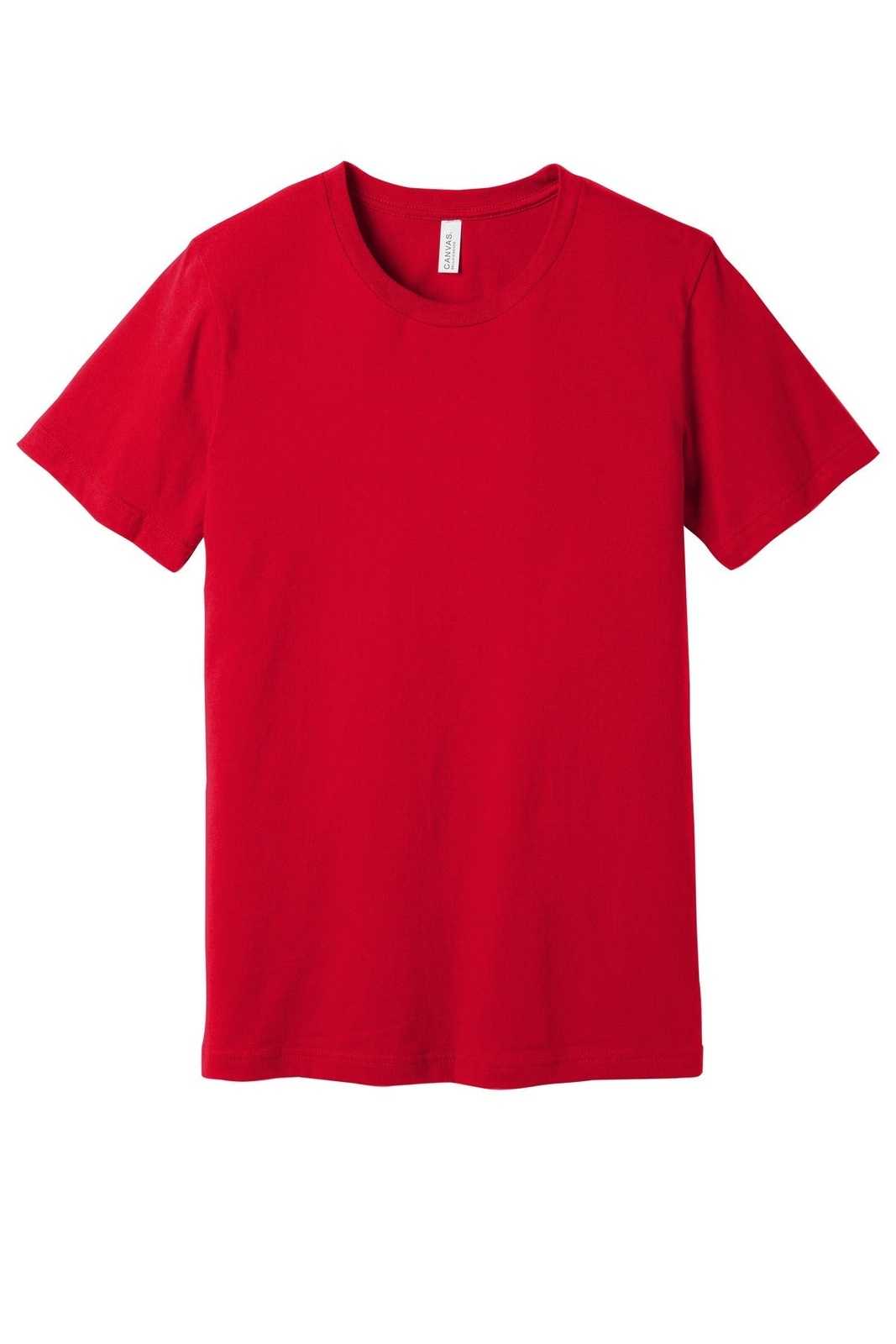 Bella + Canvas 3001 Unisex Jersey Short Sleeve Tee - Red - HIT a Double