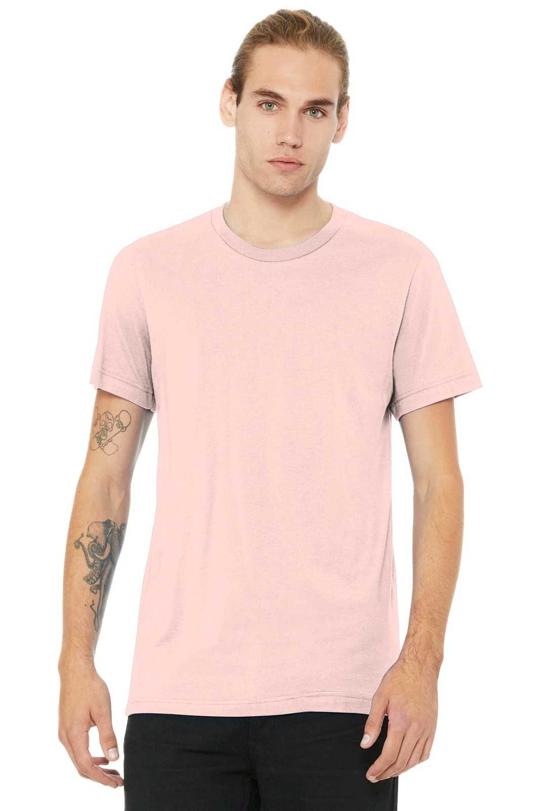 Bella + Canvas 3001 Unisex Jersey Short Sleeve Tee - Soft Pink - HIT a Double