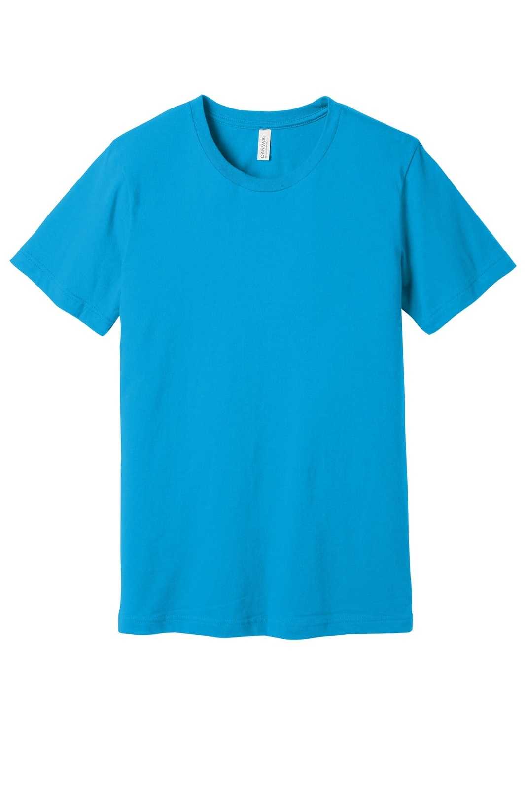 Bella + Canvas 3001 Unisex Jersey Short Sleeve Tee - Turquoise - HIT a Double
