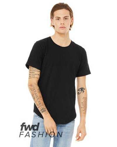 Bella + Canvas 3003C Fwd Fashion Men&#39;s Curved Hem Short Sleeve T-Shirt - Black - HIT a Double