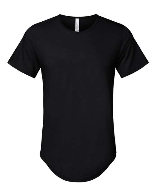 Bella + Canvas 3003 Jersey Curved Hem Tee - Black - HIT a Double