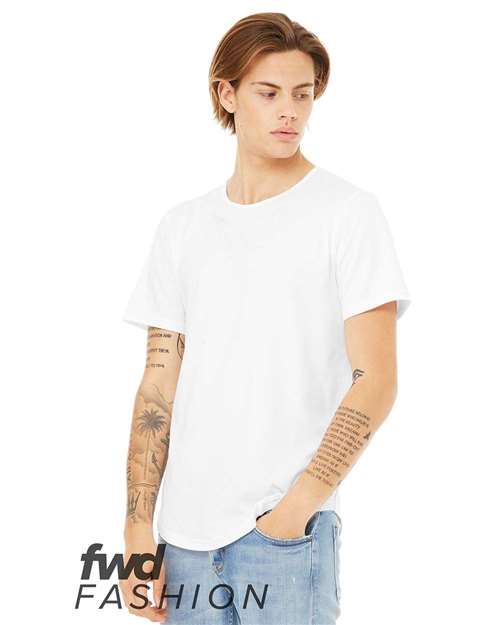 Bella + Canvas 3003 Jersey Curved Hem Tee - White - HIT a Double