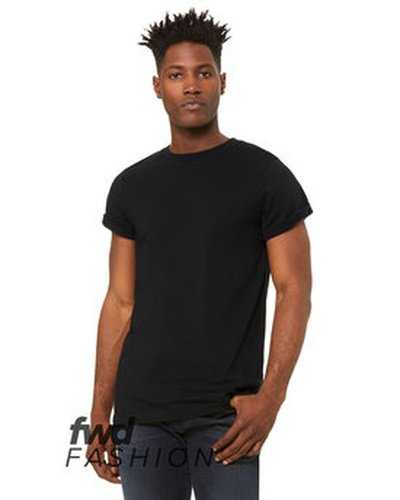 Bella + Canvas 3004C Fwd Fashion Unisex Jersey Rolled Cuff T-Shirt - Black - HIT a Double