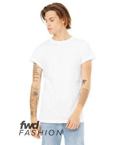 Bella + Canvas 3004C Fwd Fashion Unisex Jersey Rolled Cuff T-Shirt - White - HIT a Double