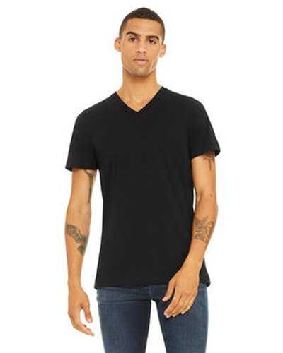 Bella + Canvas 3005 Unisex Jersey Short-Sleeve V-Neck T-Shirt - Black - HIT a Double