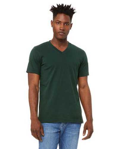 Bella + Canvas 3005 Unisex Jersey Short-Sleeve V-Neck T-Shirt - Forest - HIT a Double