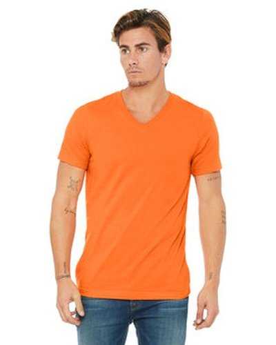 Bella + Canvas 3005 Unisex Jersey Short-Sleeve V-Neck T-Shirt - Orange - HIT a Double
