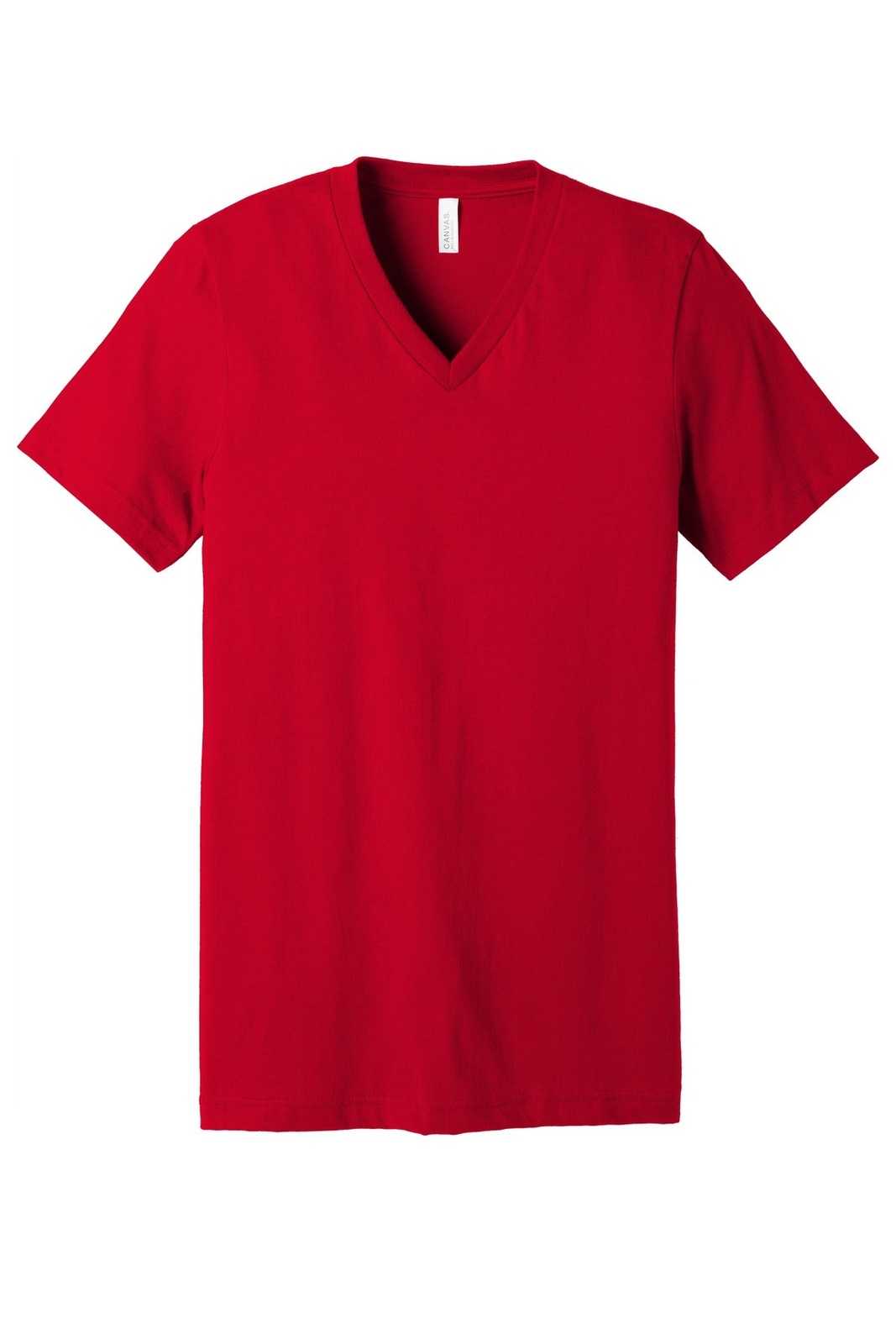 Bella + Canvas 3005 Unisex Jersey Short Sleeve V-Neck Tee - Red - HIT a Double